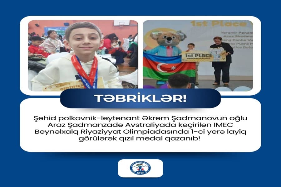 Qəhrəmanın oğlundan qızıl qələbə!