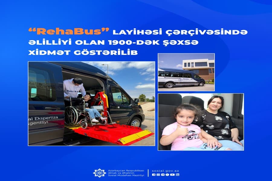 “Rehabus” layihəsi üzrə əlilliyi olan 3 minədək uşağa xidmət göstərilib
