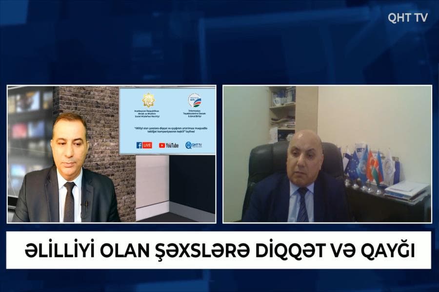 QHT TV-nin canlı yayımında "Əlilliyi olan şəxslərə diqqət və qayğı " mövzusunda müzakirə aparılıb.