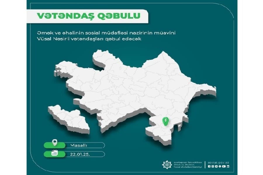 ƏƏSM nazirinin müavini Masallıda vətəndaşları qəbul edəcək