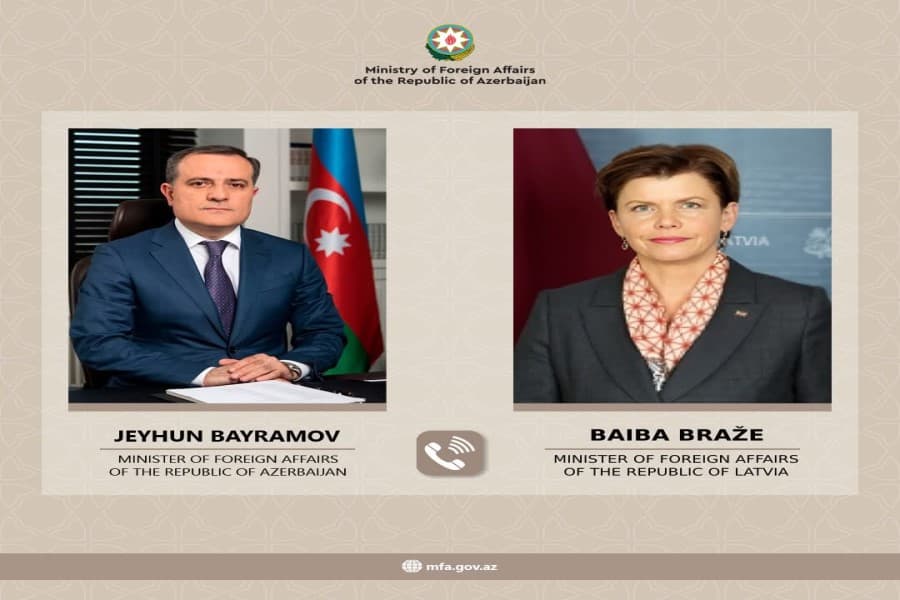 Ceyhun Bayramov Baiba Braje ilə telefon danışığı edib
