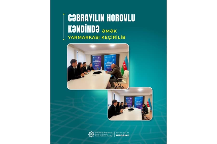 Cəbrayılın Horovlu kəndində əmək yarmarkası keçirilib