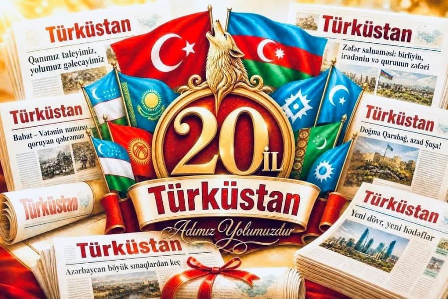 Bu gün “Türküstan” qəzetinin nəşrə başlamasından 20 il ötür