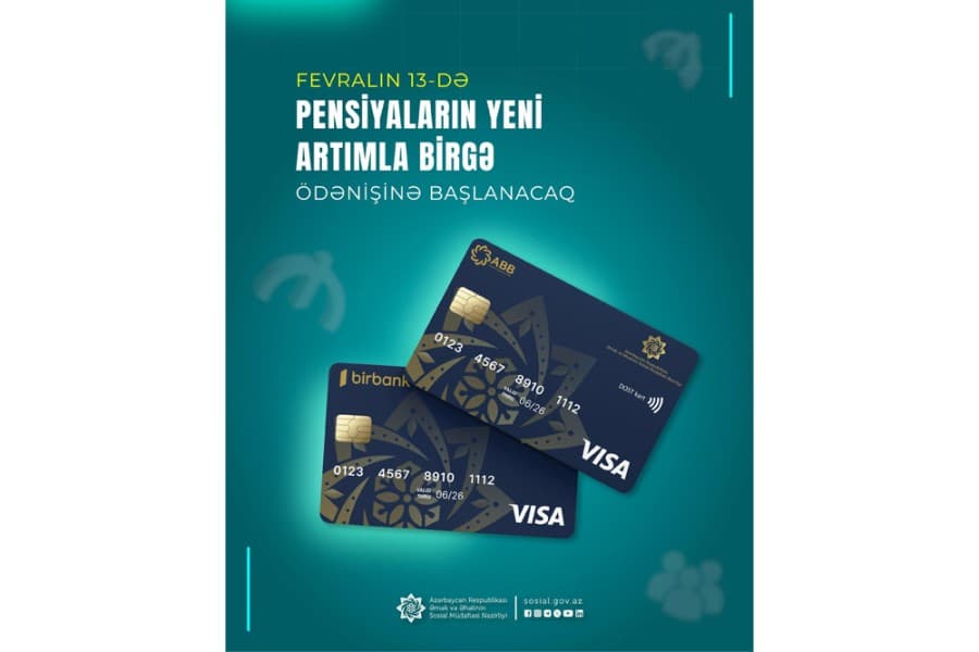 Fevralın 13-də pensiyaların yeni artımla birgə ödənişinə başlanacaq