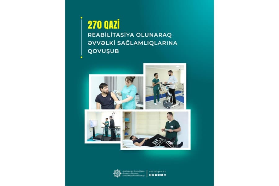 270 qazi reabilitasiya olunaraq əvvəlki sağlamlıqlarına qovuşub