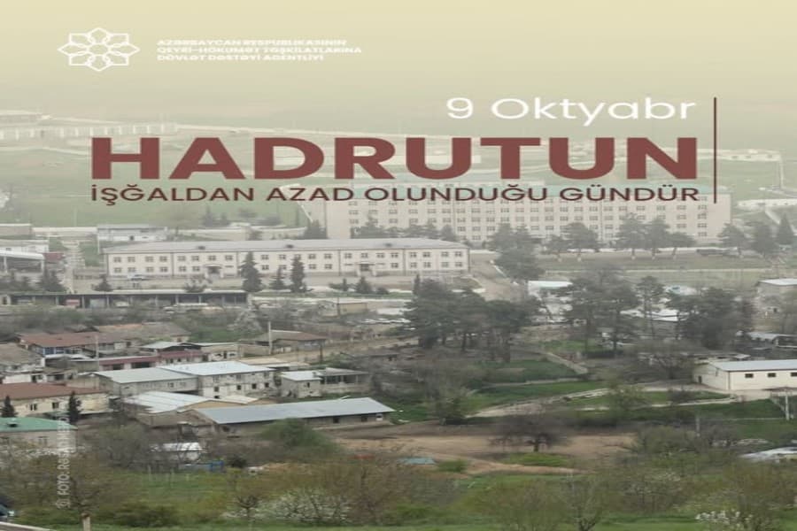 Bu gün Hadrut qəsəbəsinin işğaldan azad olunmasının 5-ci ildönümüdü