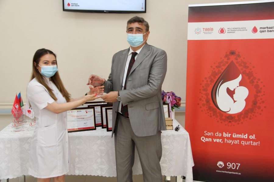 Qan donorluğunun təşkilində fəal iştirakına görə Nazirliyə təşəkkür edilib
