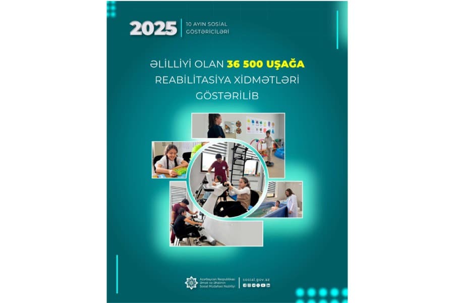 Yanvar-oktyabr aylarında əlilliyi olan 36,5 min uşağa reabilitasiya xidmətləri göstərilib