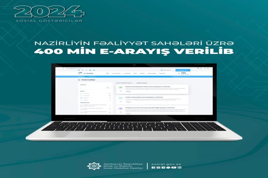 Nazirliyin fəaliyyət sahələri üzrə 400 min e-arayış verilib