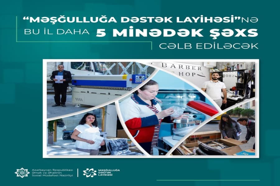 “Məşğulluğa Dəstək Layihəsi”nə bu il daha 5 minədək şəxs cəlb ediləcək