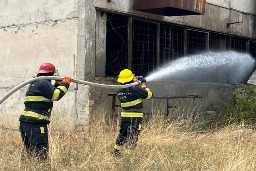 FHN-in Dövlət Yanğından Mühafizə Xidməti Gəncədə yanğın-taktiki təlim keçirib