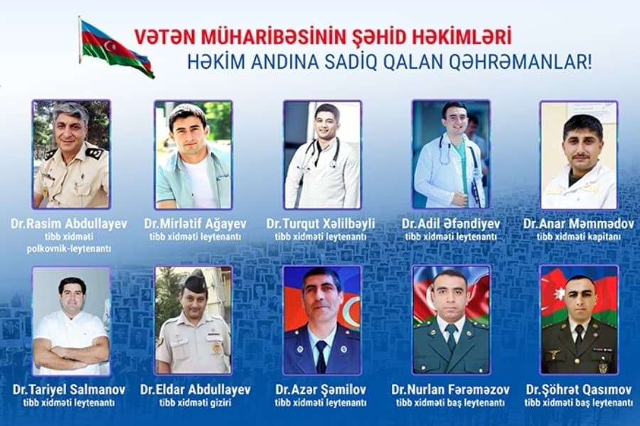 Beynəlxalq Həkimlər Günündə şəhid tibb işçilərini ehtiramla anırıq