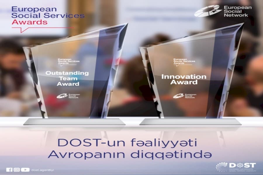 DOST Agentliyi “Avropa Sosial Xidmətlər Mükafatı – 2021”in finalçılar siyahısında iki yer qazanıb