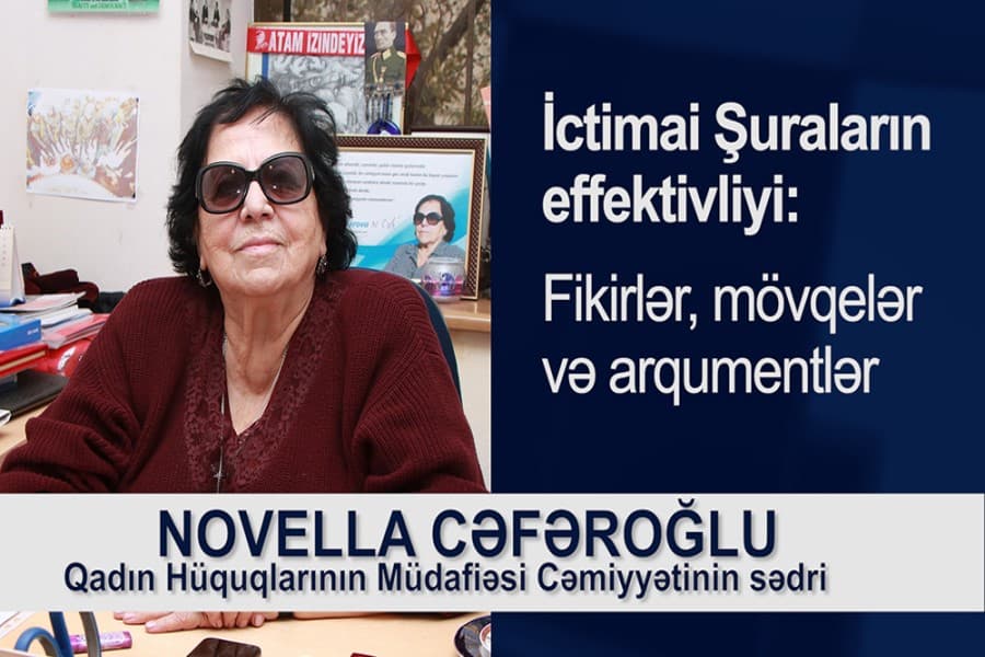İctimai Şuraların effektivliyi: Fikirlər, mövqelər və arqumentlər - Novella Cəfəroğlu