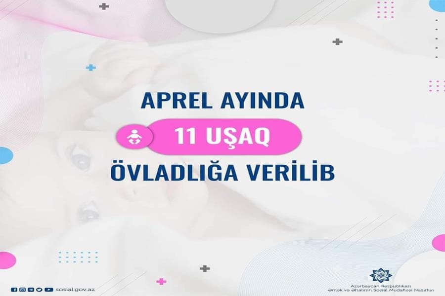 Ötən ay Nazirliyə övladlığagötürmə ilə bağlı 35 elektron müraciət daxil olub