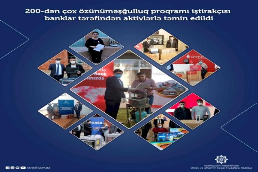 200-dən çox özünüməşğulluq proqramı iştirakçı banklar tərəfindən aktivlərlə təmin edildi