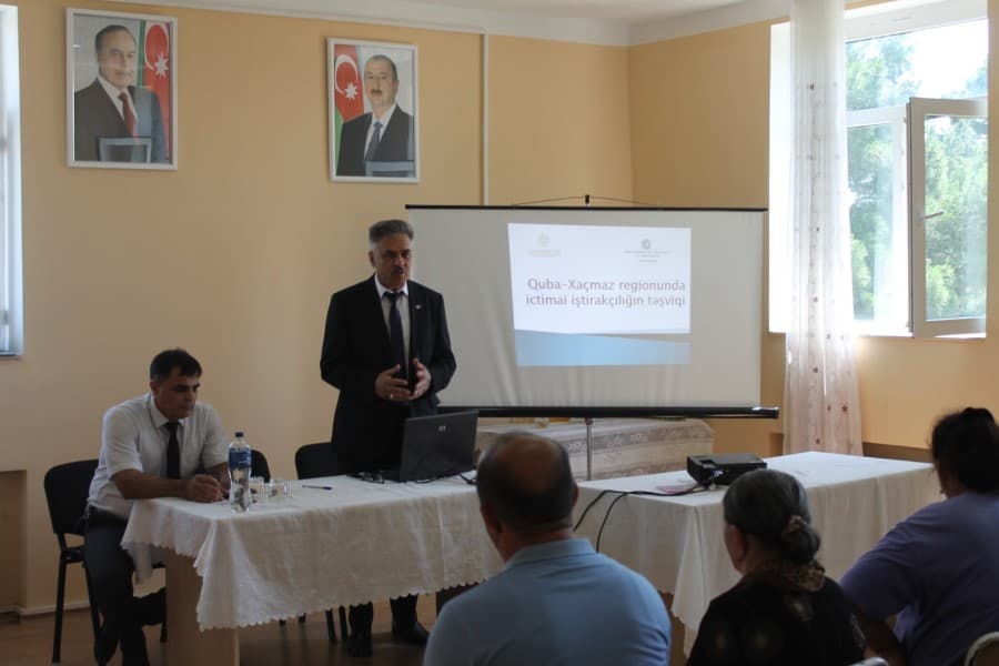 “Quba-Xaçmaz regionunda ictimai iştirakçılığın təşviqi” layihəsi çərçivəsində məlumatlandırma tədbiri keçirilib
