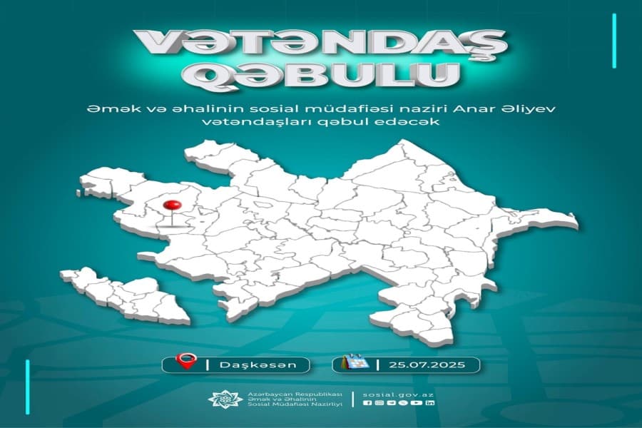 Nazir Anar Əliyev Daşkəsəndə vətəndaşları qəbul edəcək