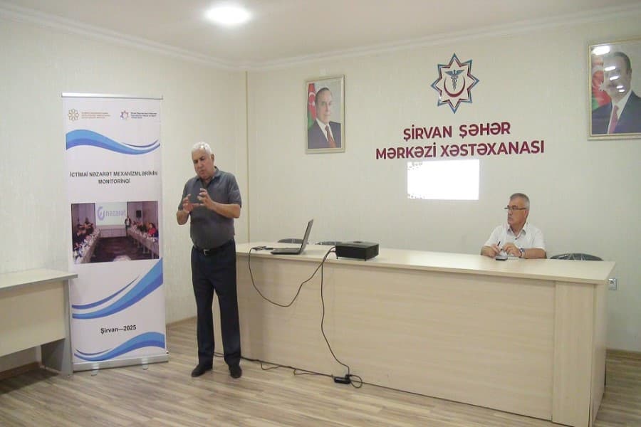 QHT “İctimai nəzarət mexanizmlərinin monitorinqı” adlı layihə çərçivəsində növbəti seminarı Şirvanda keçirib - FOTOLAR