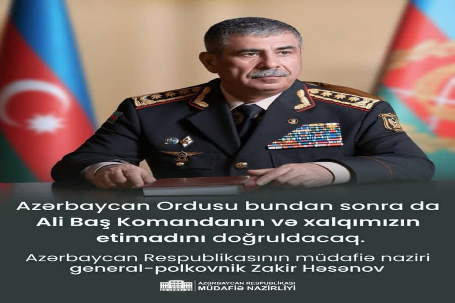 General-polkovnik Zakir Həsənov: “Azərbaycan Ordusu bundan sonra da Ali Baş Komandanın və xalqımızın etimadını doğruldacaq”
