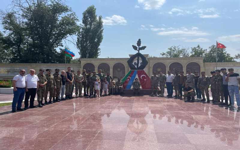 Qubada səfərdə olan qazilər Azərbaycan-Türkiyə qardaşlıq parkını ziyarət ediblər - FOTO