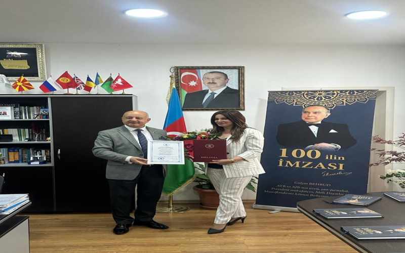 “ 100-ilin İMZSASI”nın müəllifi  Türk Dünyası Araşdırmaları Beynəlxalq Elmlər Akademiyası tərəfindən mükafatlandırıldı…