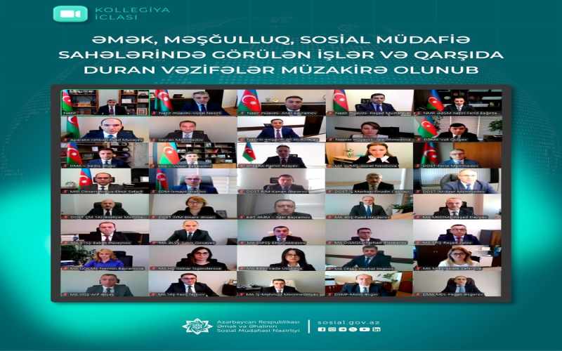 Əmək və məşğulluq, sosial müdafiə sahələrində görülən işlər, qarşıda duran vəzifələr müzakirə edilib