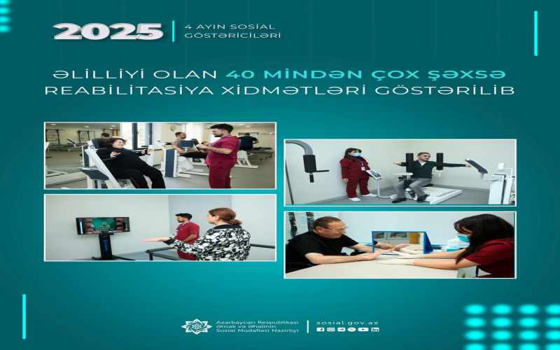 Əlilliyi olan 40 mindən çox şəxsə reabilitasiya xidmətləri göstərilib