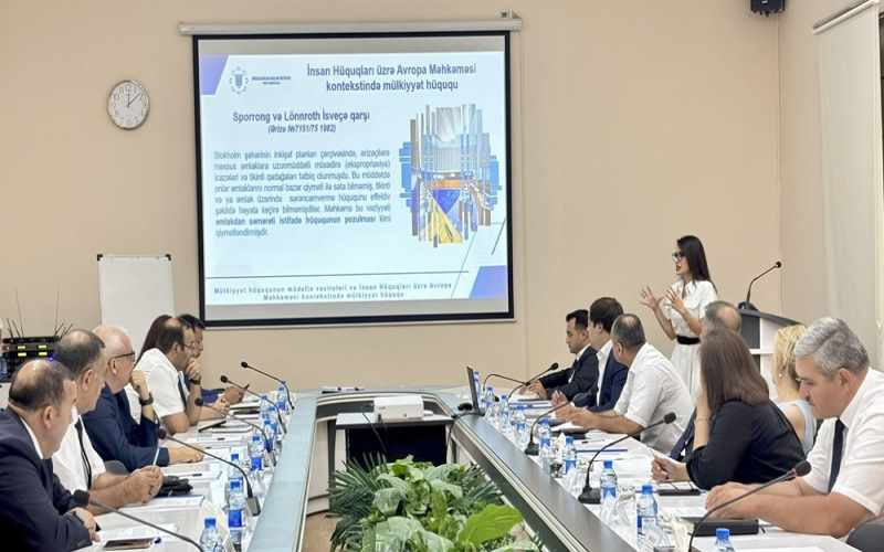 İcra hakimiyyəti nümayəndələri üçün mülkiyyət hüququna dair təlim keçirilib - FOTOLAR