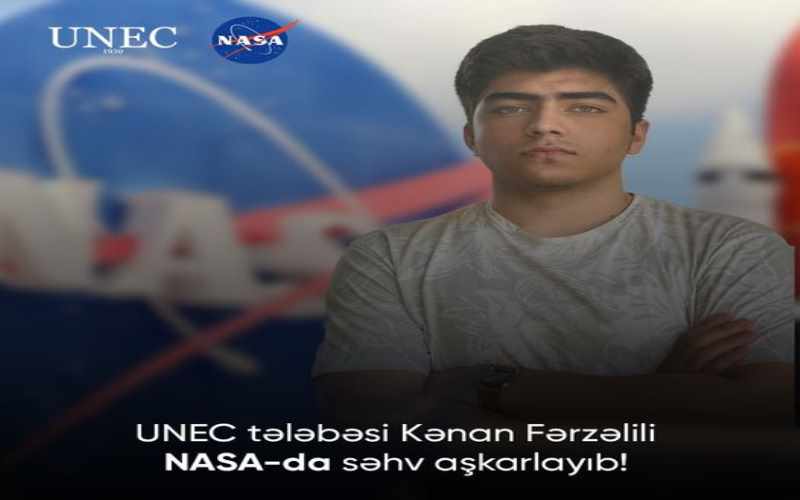 NASA-nın veb-saytında səhvi aşkarlayan tələbəmiz TƏŞƏKKÜR MƏKTUBU ALIB