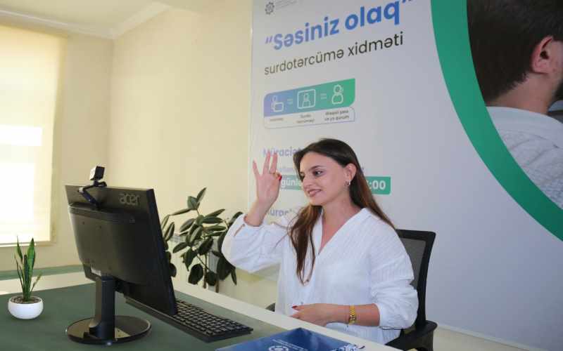 QHT sədri: “Bu xidmət eşitmə və nitq məhdudiyyətli şəxslərin hüquqlarının real təminatına xidmət edir
