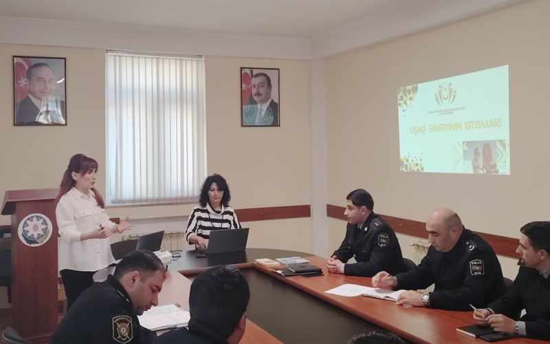 “Uşaq əməyinin istismarı” mövzusunda polis əməkdaşları üçün təlim keçirilib - FOTOLAR