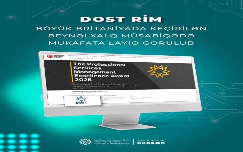 DOST RİM Böyük Britaniyada keçirilən beynəlxalq müsabiqədə mükafata layiq görülüb