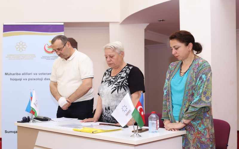 Sumqayıtda müharibə əlilləri və veteranlarına hüquqi və psixoloji dəstək mövzusunda tədbir keçirildi - FOTOLAR