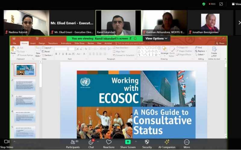 Qlobal Cənub QHT Platforması ECOSOC məşvərətçi statusu haqqında infosessiya keçirib