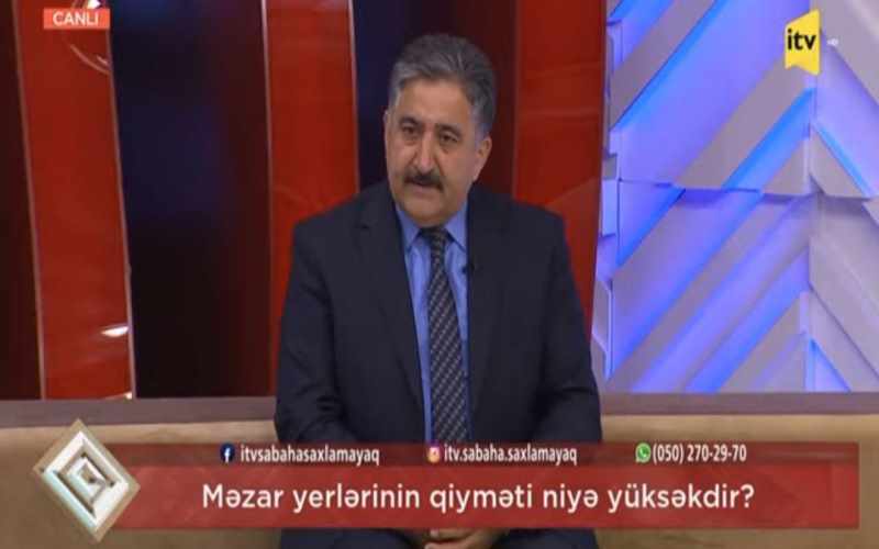 Azərbaycanda qəbir yerlərinin satışı problemi canlı yayımda müzakirə olundu - FOTOLAR / VİDEO