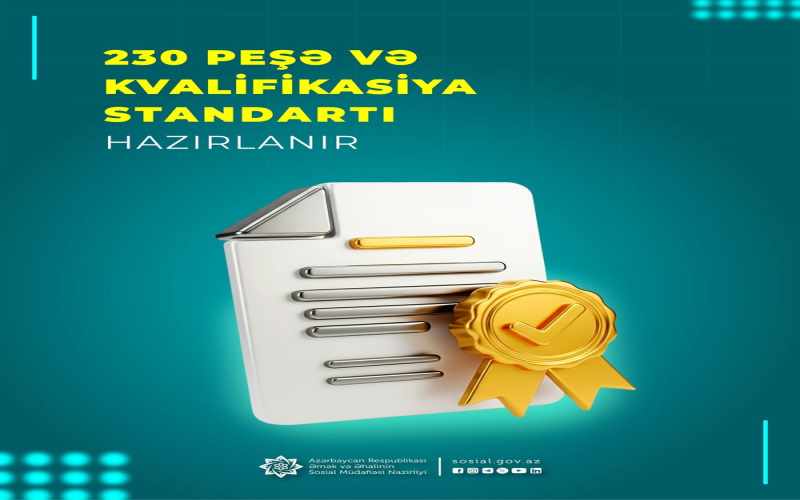 Bu ilin sonunadək daha 230 peşə və kvalifikasiya standartı təsdiqlənəcək