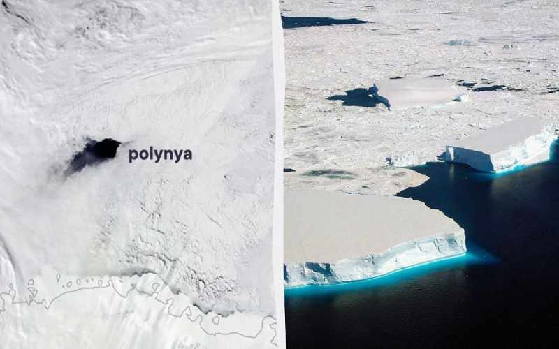 Alimlər Antarktidanın buzunda nəhəng dəliyin 50 illik sirrini həll ediblər