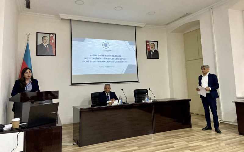 Alimlərin beynəlxalq reytinqinin artırılması mövzusunda maarifləndirici sessiya keçirilib - FOTOLAR