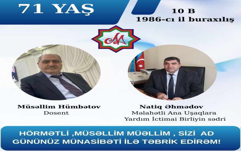 Elmə və təhsilə həsr olunmuş ömür: Təbrik