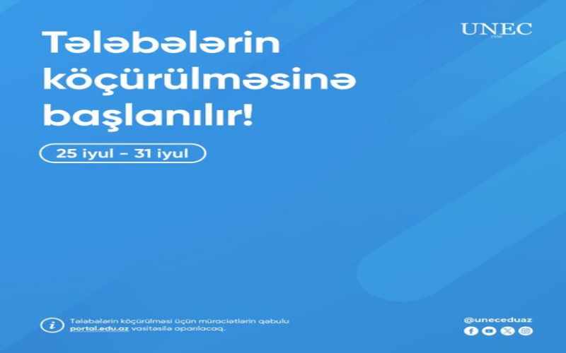 Tələbələrin köçürülməsi üçün sənəd qəbuluna başlandı