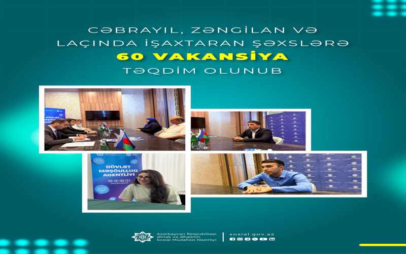 Cəbrayıl, Zəngilan və Laçında keçirilən əmək yarmarkalarında 60 vakansiya təqdim olunub - FOTOLAR