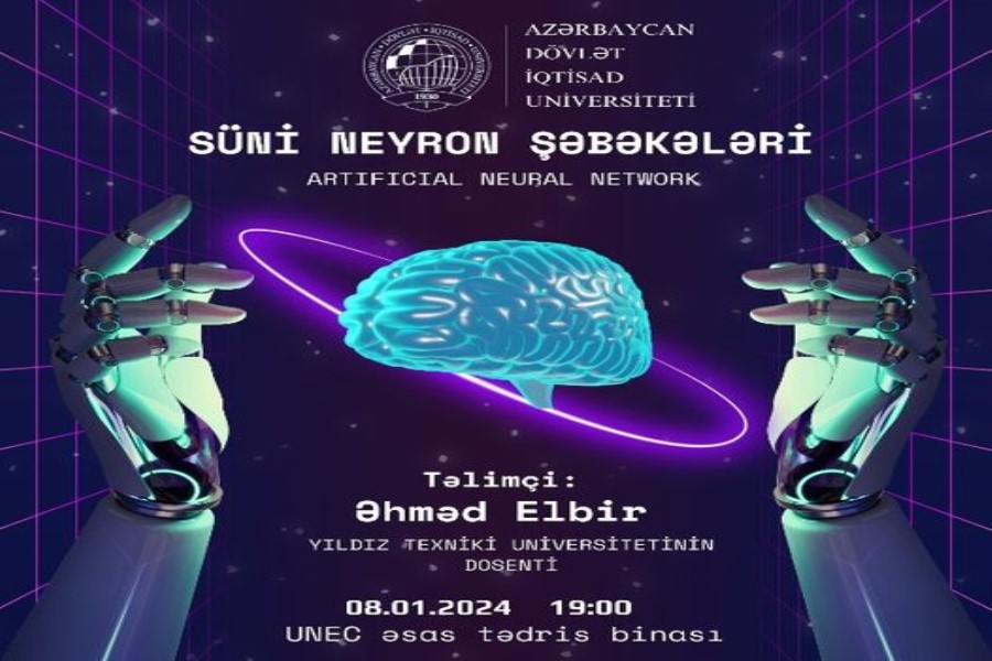 Süni neyron şəbəkələri üzrə təlim keçiriləcək