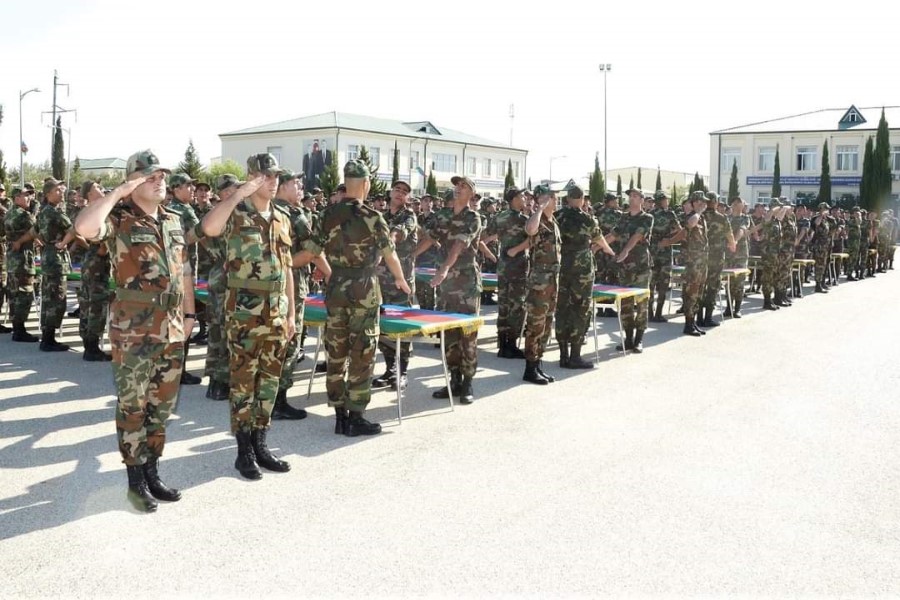 FHN-in Mülki müdafiə qoşunlarında andiçmə mərasimi keçirilib