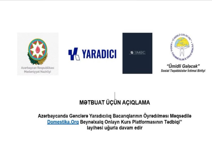 QHT-nin gənclərin yaradıcılıq bacarıqlarının inkişafı üzrə layihəsi uğurla davam edir