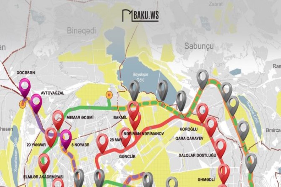 2040-cı ilə qədər Bakının bu ərazilərində metrostansiyalar olacaq