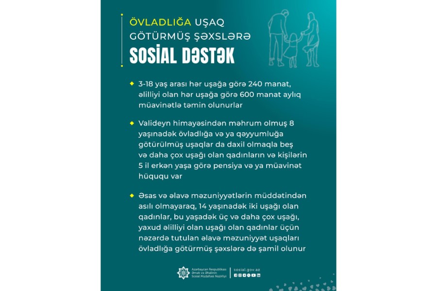 Övladlığa uşaq götürmüş şəxslər üçün hansı güzəştlər var?