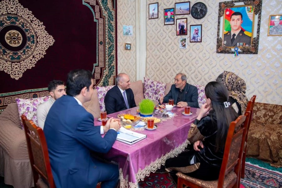 Şəhid baş leytenant Əliqismət Yaqublunun ailəsi ziyarət olunub
