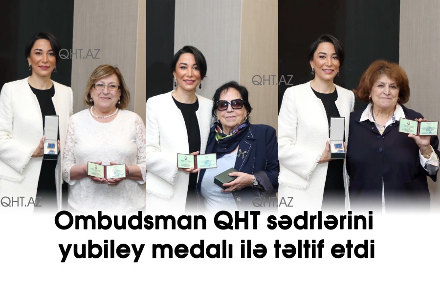 Ombudsman QHT sədrlərini yubiley medalı ilə təltif etdi - FOTO