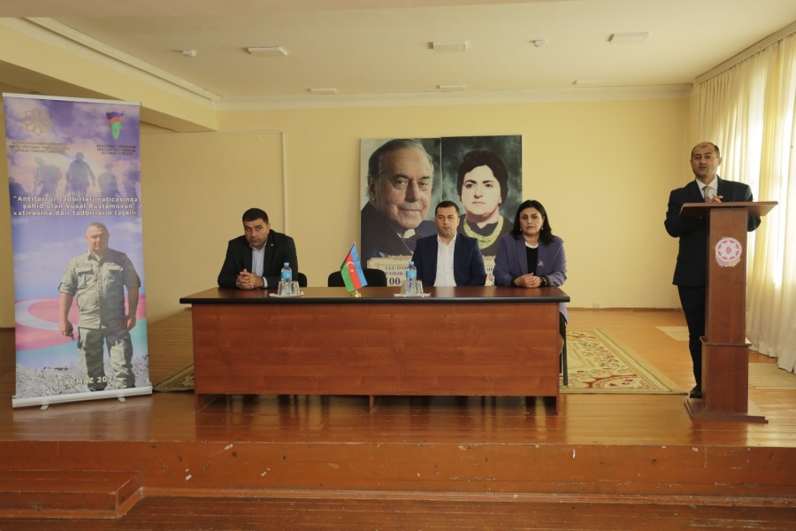 Xaçmaz məktəbliləri şəhid polkovnik-leytenant Vüsal Rüstəmovun döyüş yolunu öyrəniblər - FOTOLAR